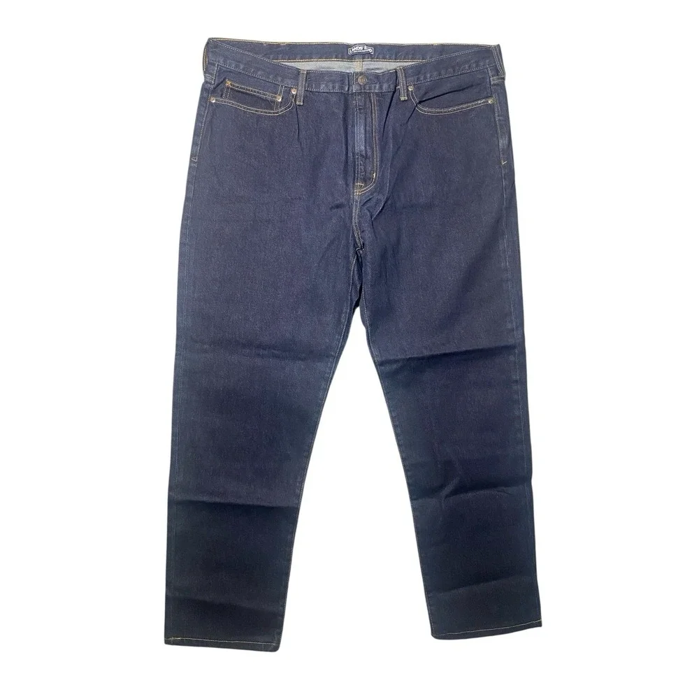 Lands'‎ End Straight Leg Dark Wash 5-Pockets Traditional Fit Jeans Men's Size 42